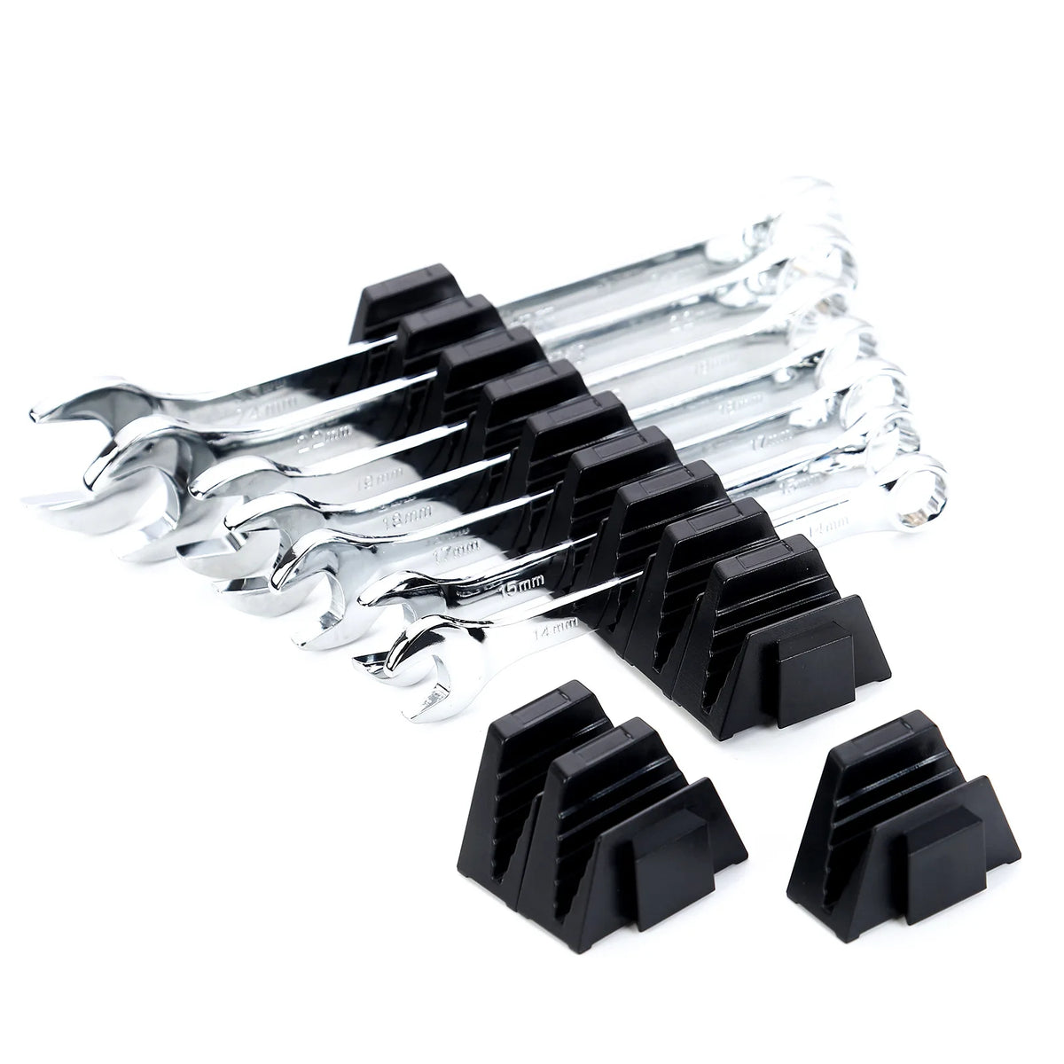 Wrench Organizer Modular System – 12 PCS Magnetic Wrench Organizer for Tool Box Drawer, Modular Wrench Storage Rack