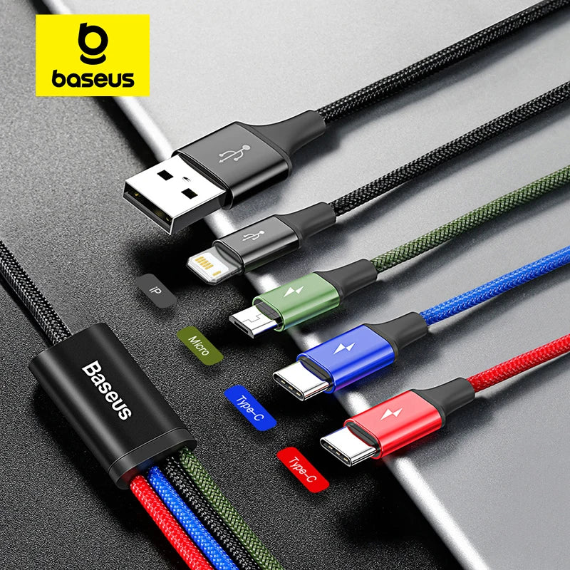 4-in-1 Multi-Connector Charging Cable 1.2m