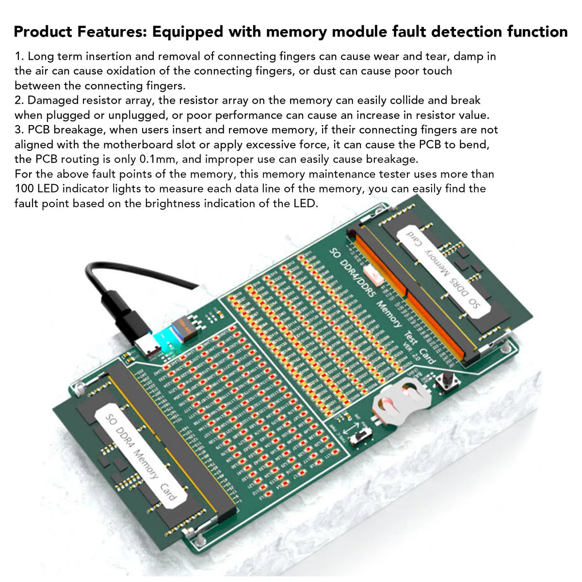 Tester de diagnosticare a memoriei DDR4 și DDR5