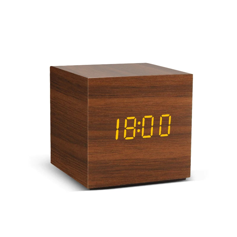 LED Digital Alarm Clock with Sound-Activated Display