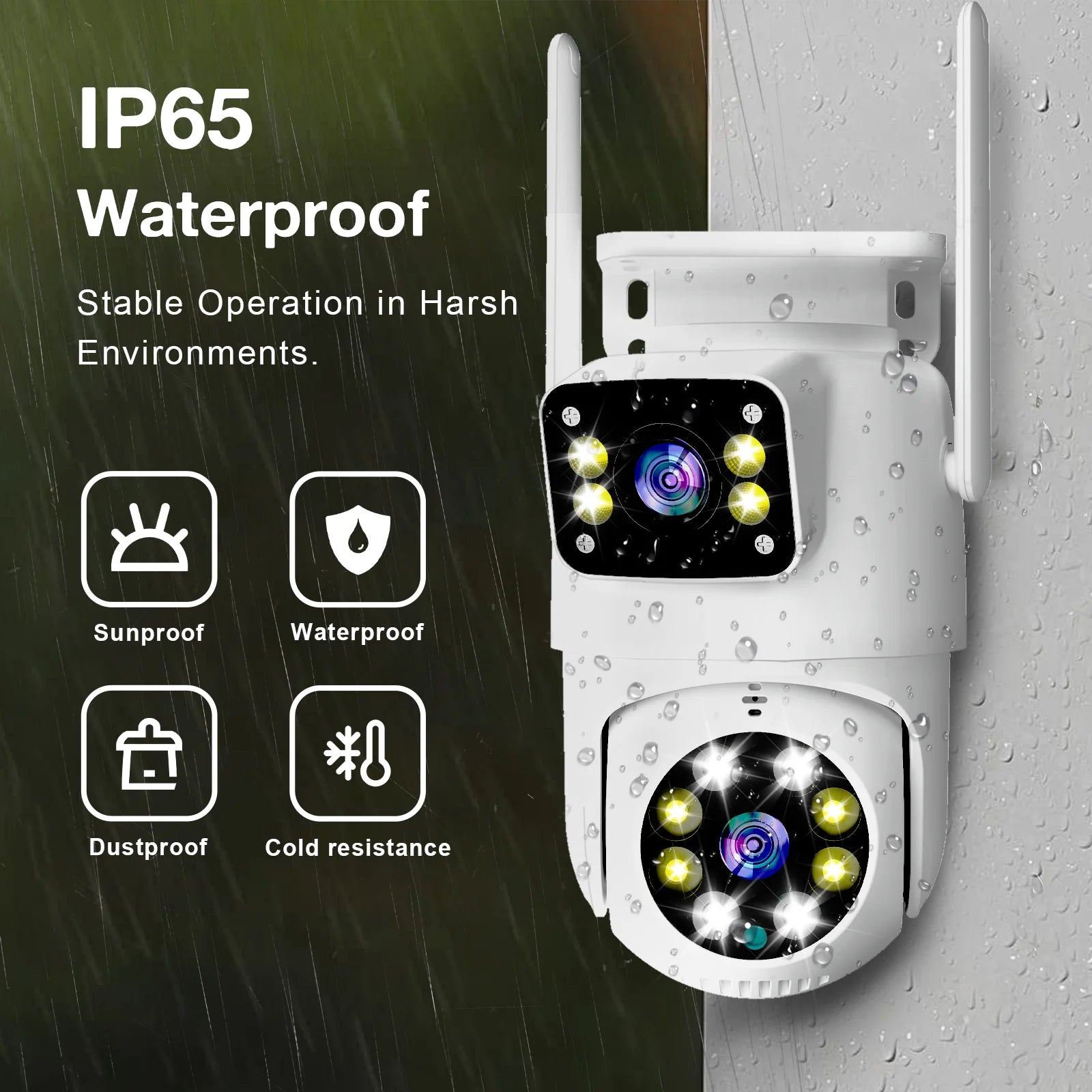 10MP Dual Lens WiFi PTZ Outdoor Security Camera with Auto Tracking