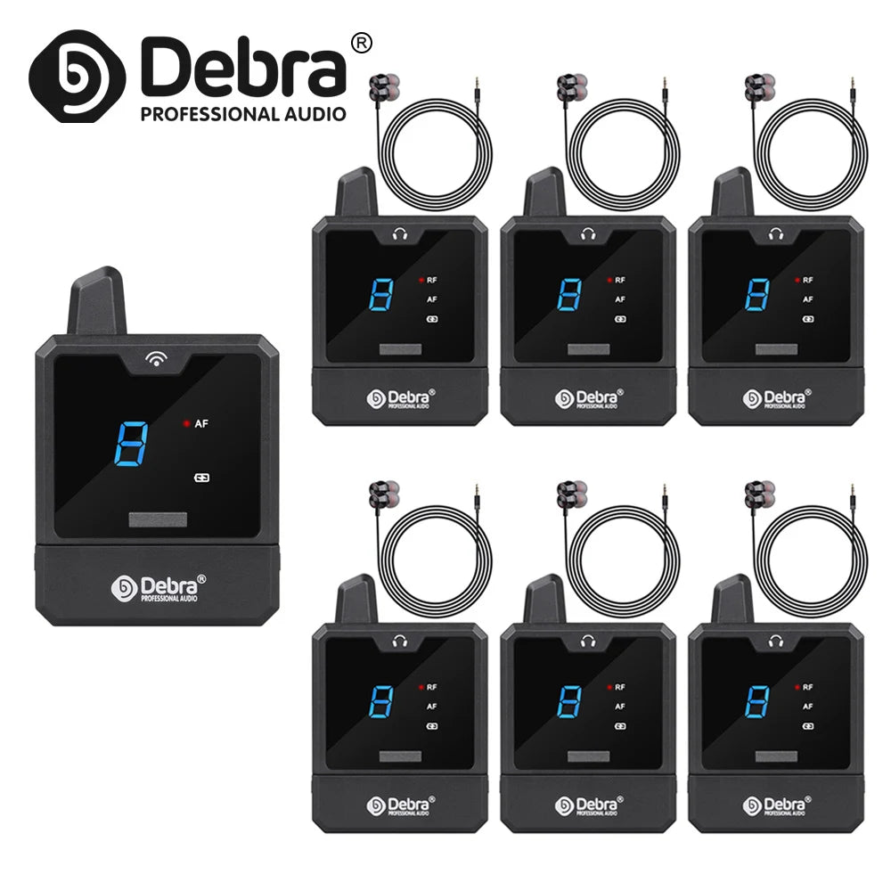 Debra Audio IEM Er-Mini Wireless In-Ear Monitor System Protable Li-on Rechargeable For Audio Professional Stage Monitoring 