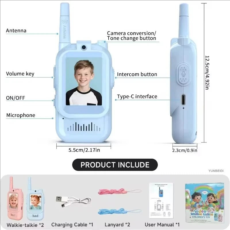 Kids Video Walkie-Talkies with 2-Inch Screens