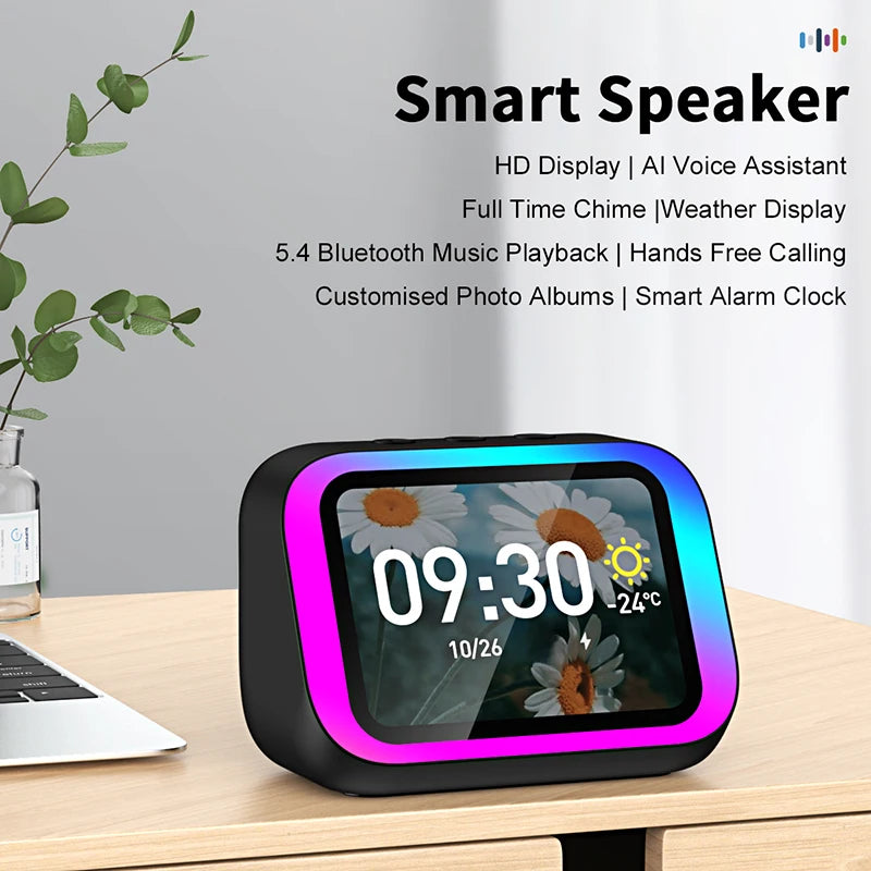 Bluetooth Alarm Clock with Speaker and Photo Display