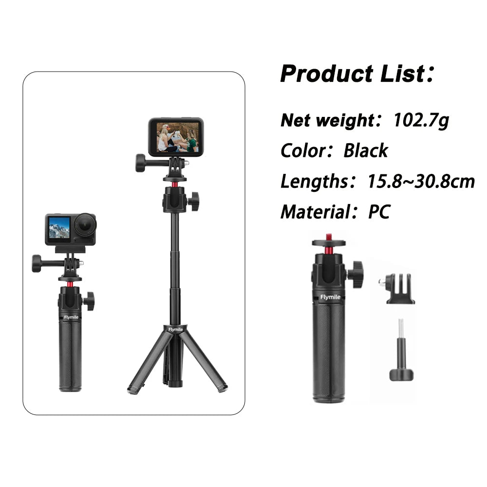 Compact Selfie Stick and Tripod for Compatible Cameras