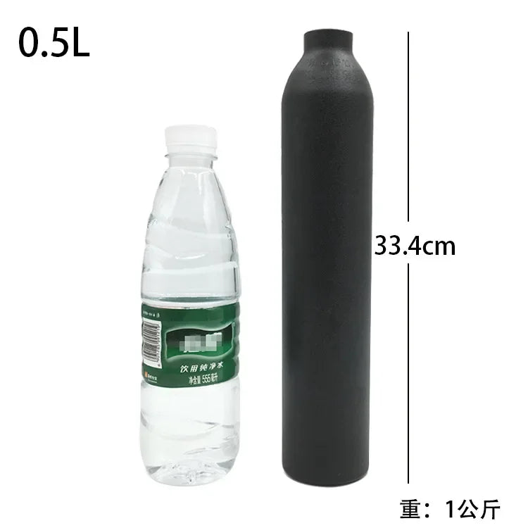 Bouteille en aluminium CO2 30MPa filetage M18×1,5 pour aquarium et usage gaz