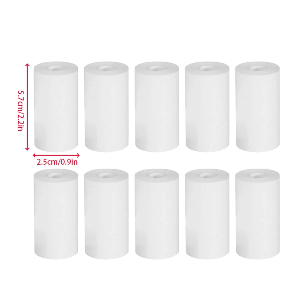 Rotoli di carta termica da 10 pezzi – 57 × 25 mm