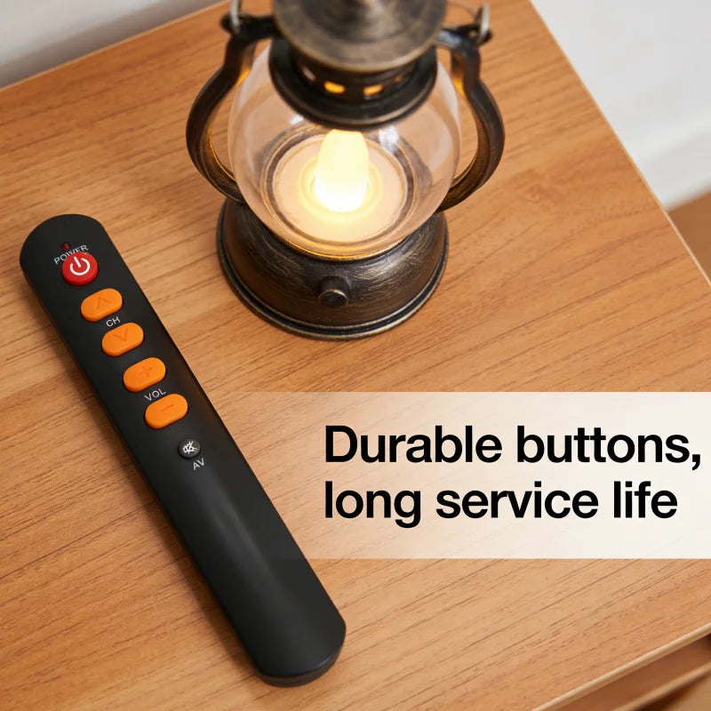 6 Button Learning IR Remote Control, Universal Infrared Code Duplicator for TV/STB/DVD/DVB/HIFI, Easy Setup Copy Remote Controll
