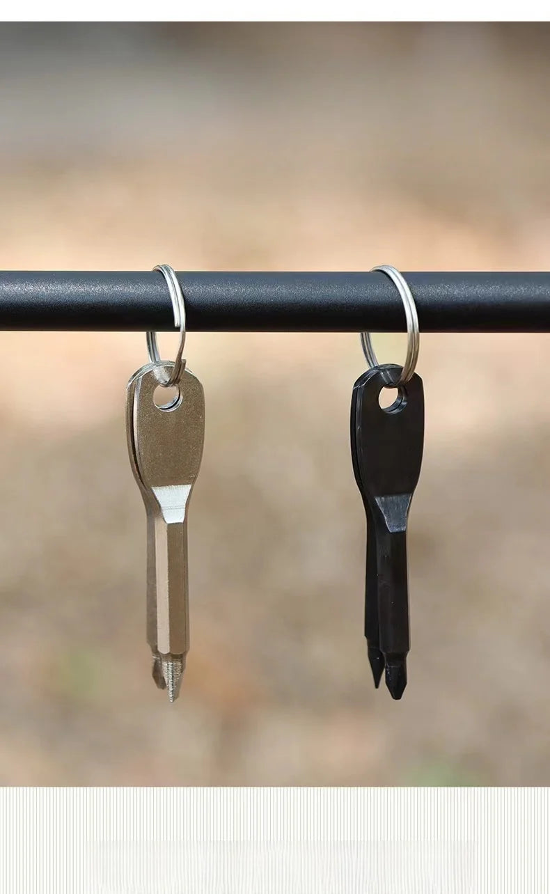 Keyring Slotted and Phillips Screwdriver Tool