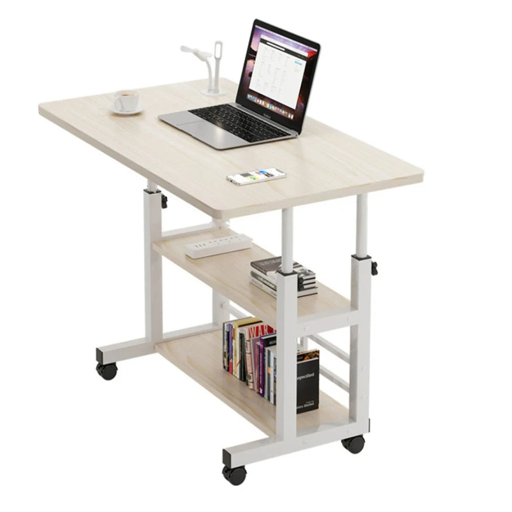 Height Adjustable Wooden Bedside Desk for Home Office