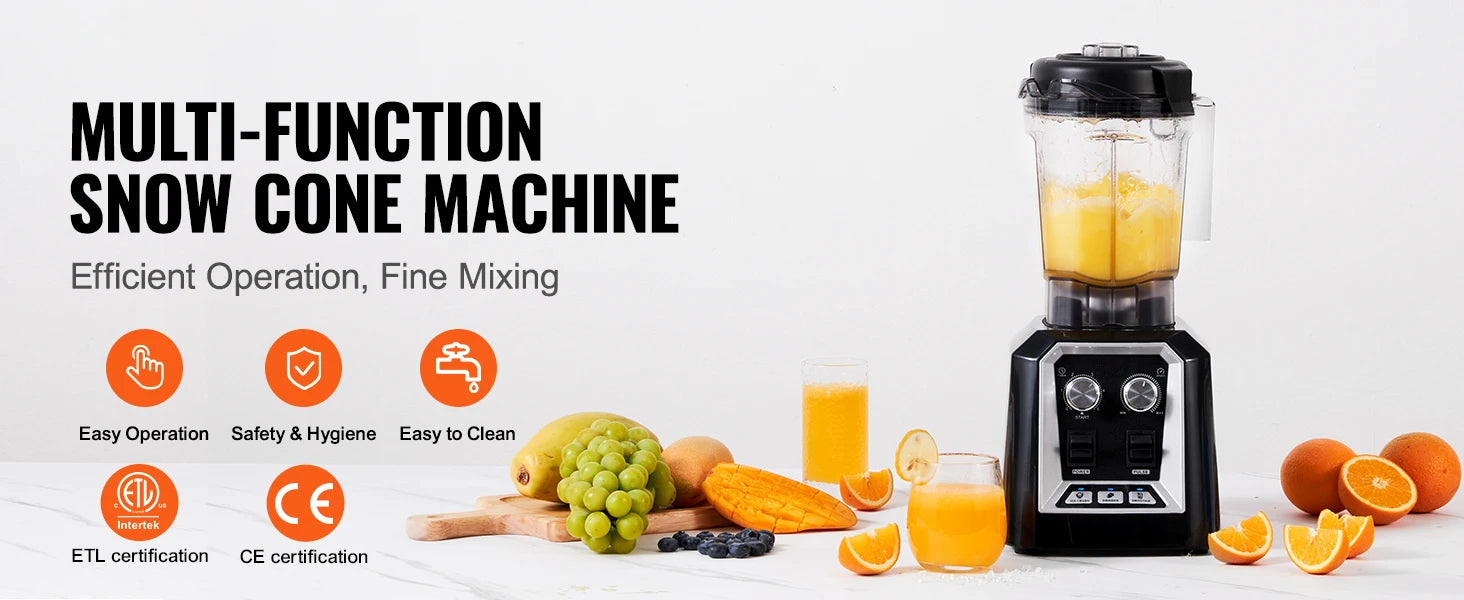 2L Professionel Smoothie Blender 2200W Høj Effekt Bordblender