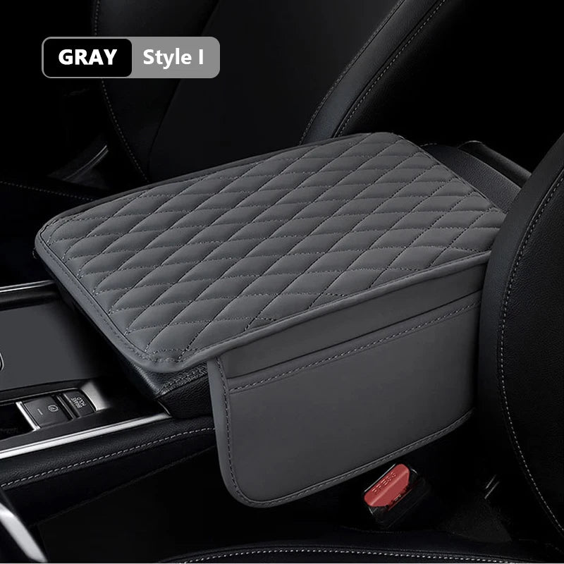 Universal Car Armrest Box Cover with Storage Pockets