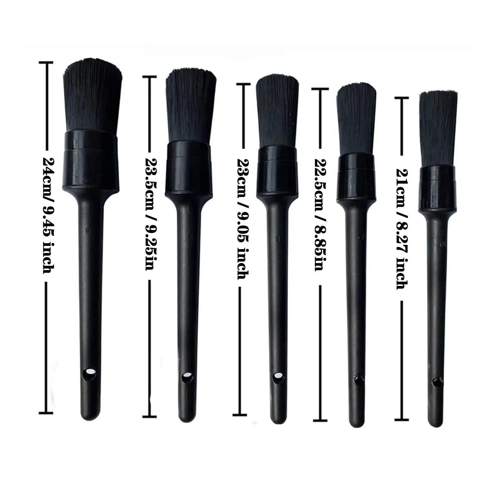 1/5x Car Detailing Cleaning Brushes Soft Detail Brush Wheel Cleaner Auto Dust Removal Brush Car Interior Exterior Accessories 