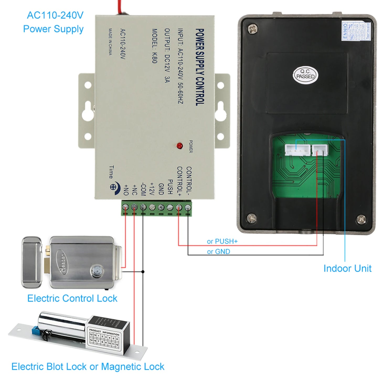 7 inch Wired Video Doorbell Indoor Monitor IR-CUT Outdoor Camera Visual Intercom Two-way Audio Remote Unlock Video Door Phone Spy-shop.com