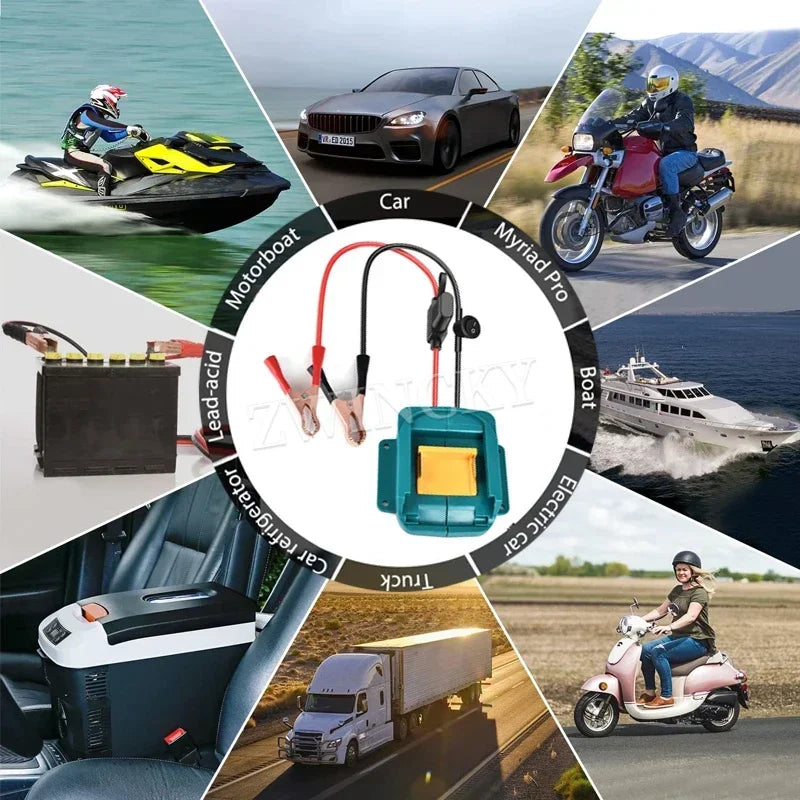 Batteriadapter med klämmor för Makita 18 V-batteripack