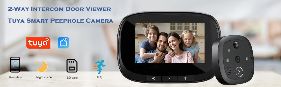 3.5 Inch Digital Door Viewer Peephole Camera Doorbell 120 Degree HD Home Cat Eye Mirilla Viewer with LCD Screen Monitor 