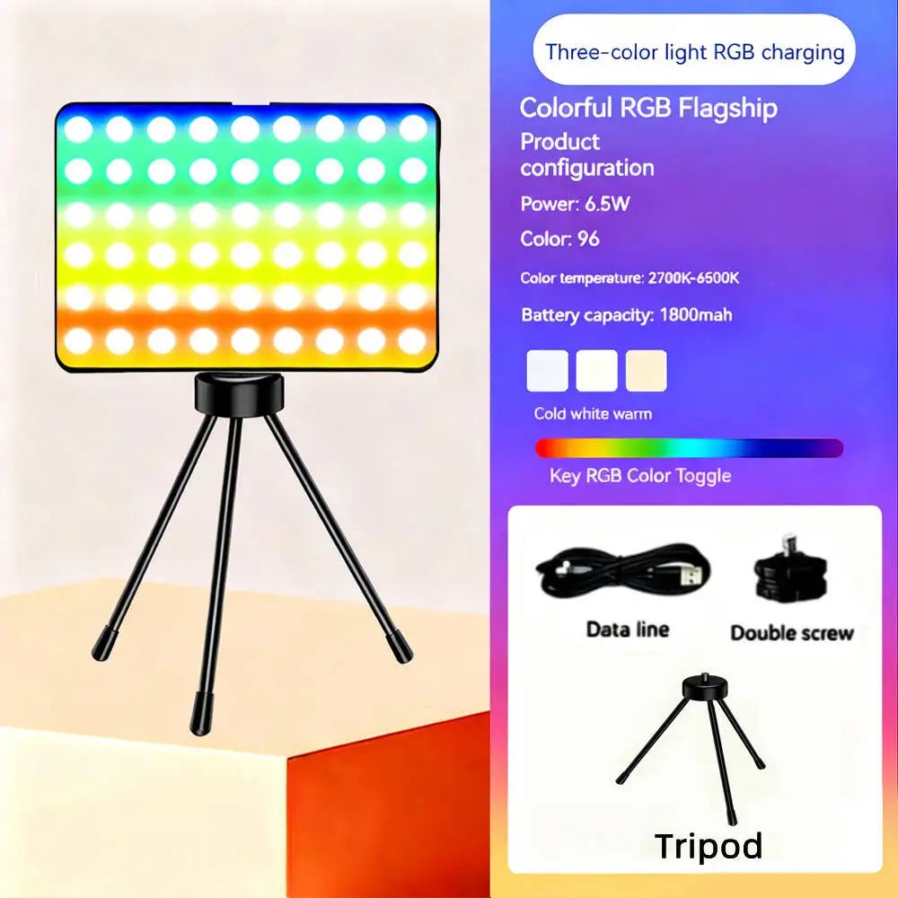Rechargeable RGB Camera Light Panel