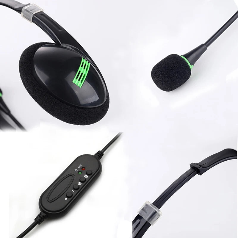 Casque filaire USB avec microphone et réglage du volume