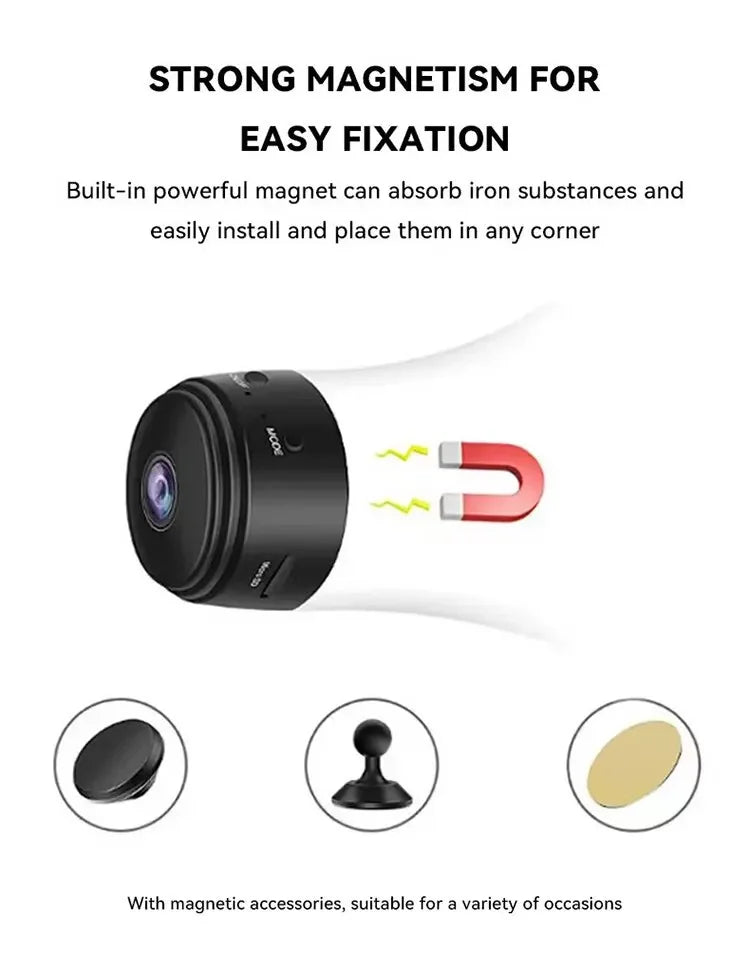 Mini WiFi bezpečnostná kamera A9 s diaľkovým monitorovaním cez aplikáciu