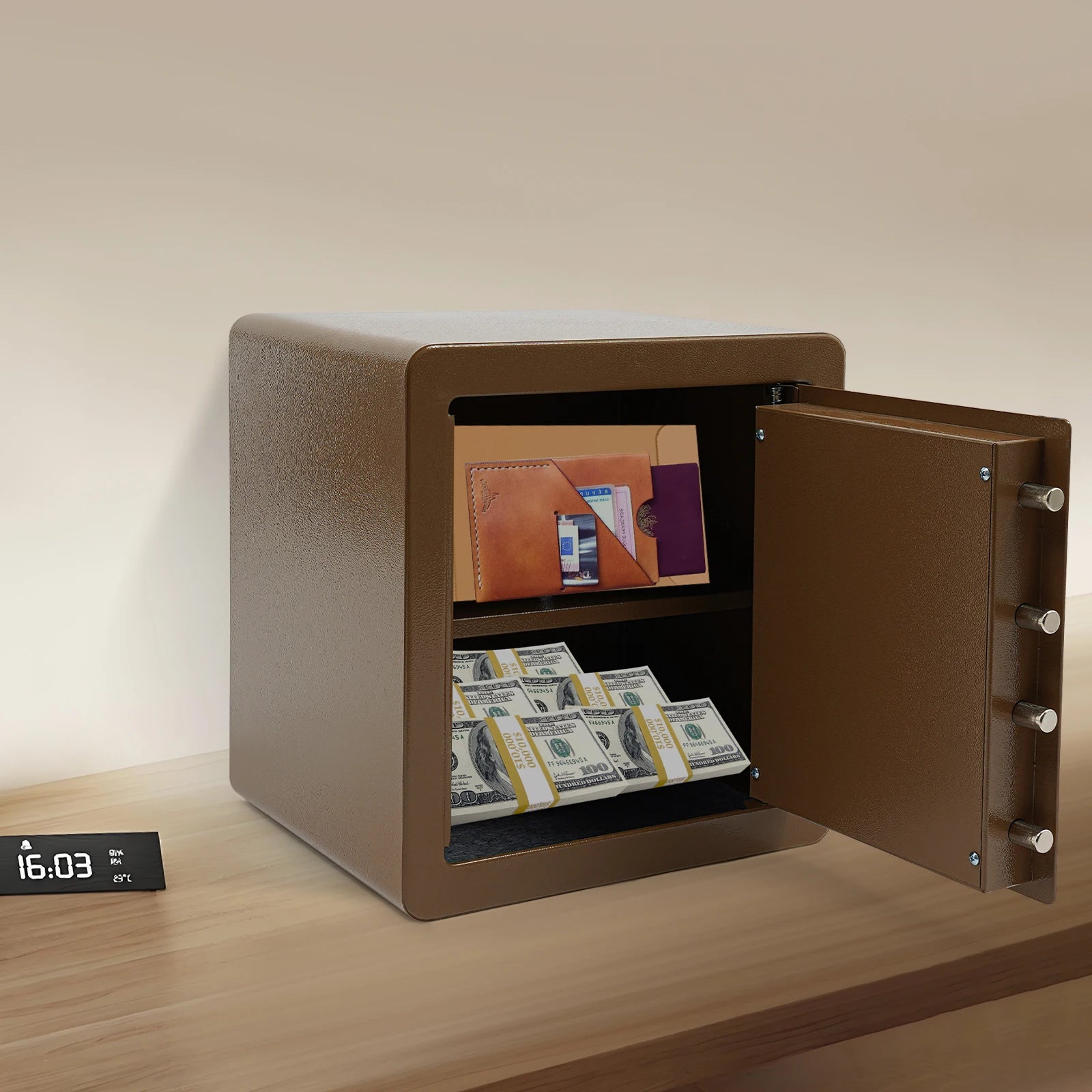 Domáci bezpečnostný sejf – 45L biometrická oceľ