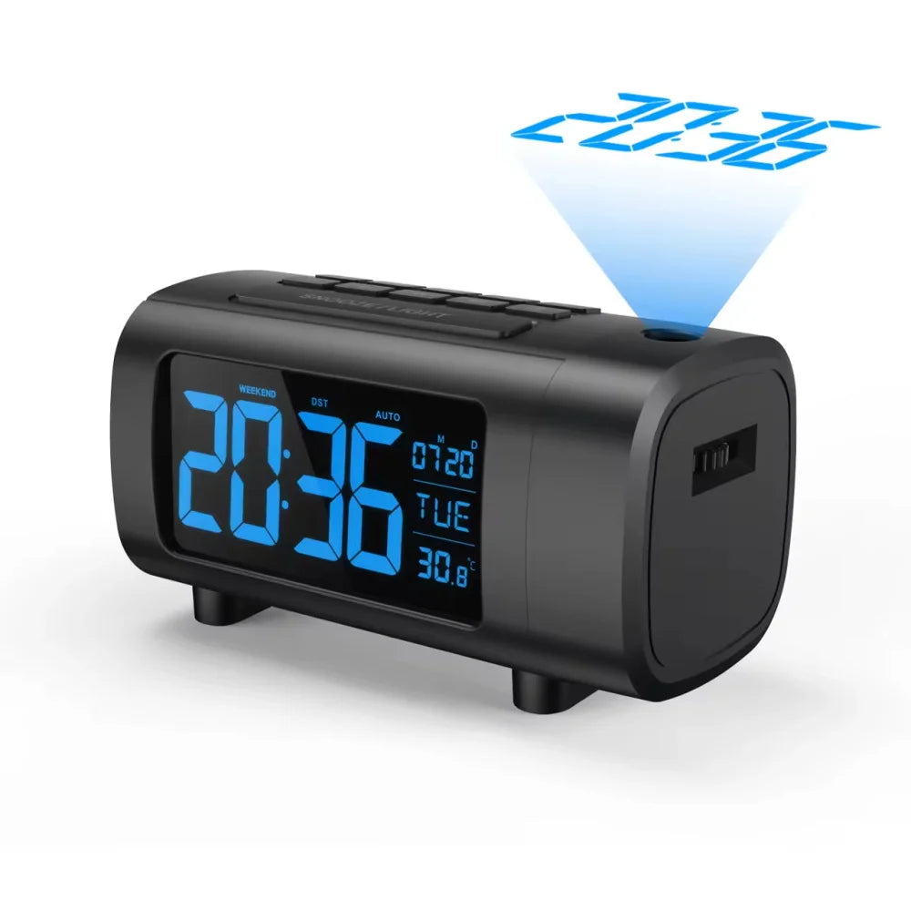 Projection Alarm Clock with FM Radio