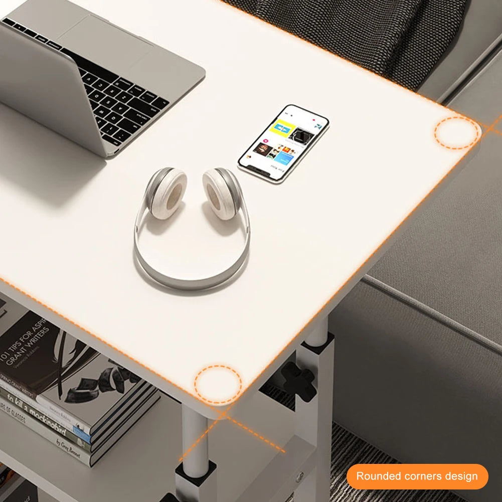 Height Adjustable Wooden Bedside Desk for Home Office