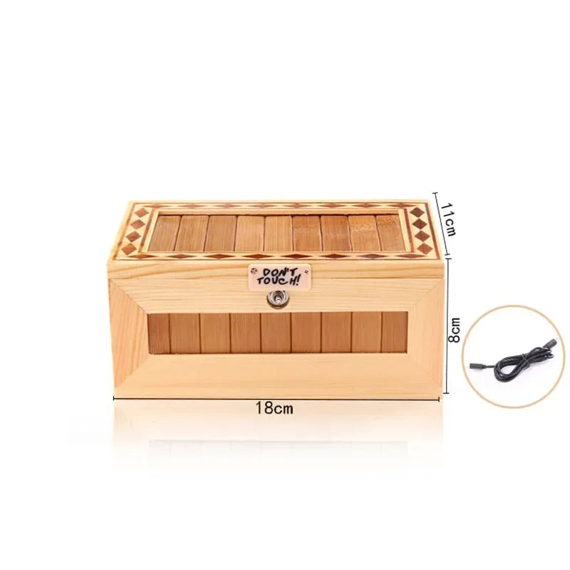 Træ Ubrugelig Kasse med Tiger