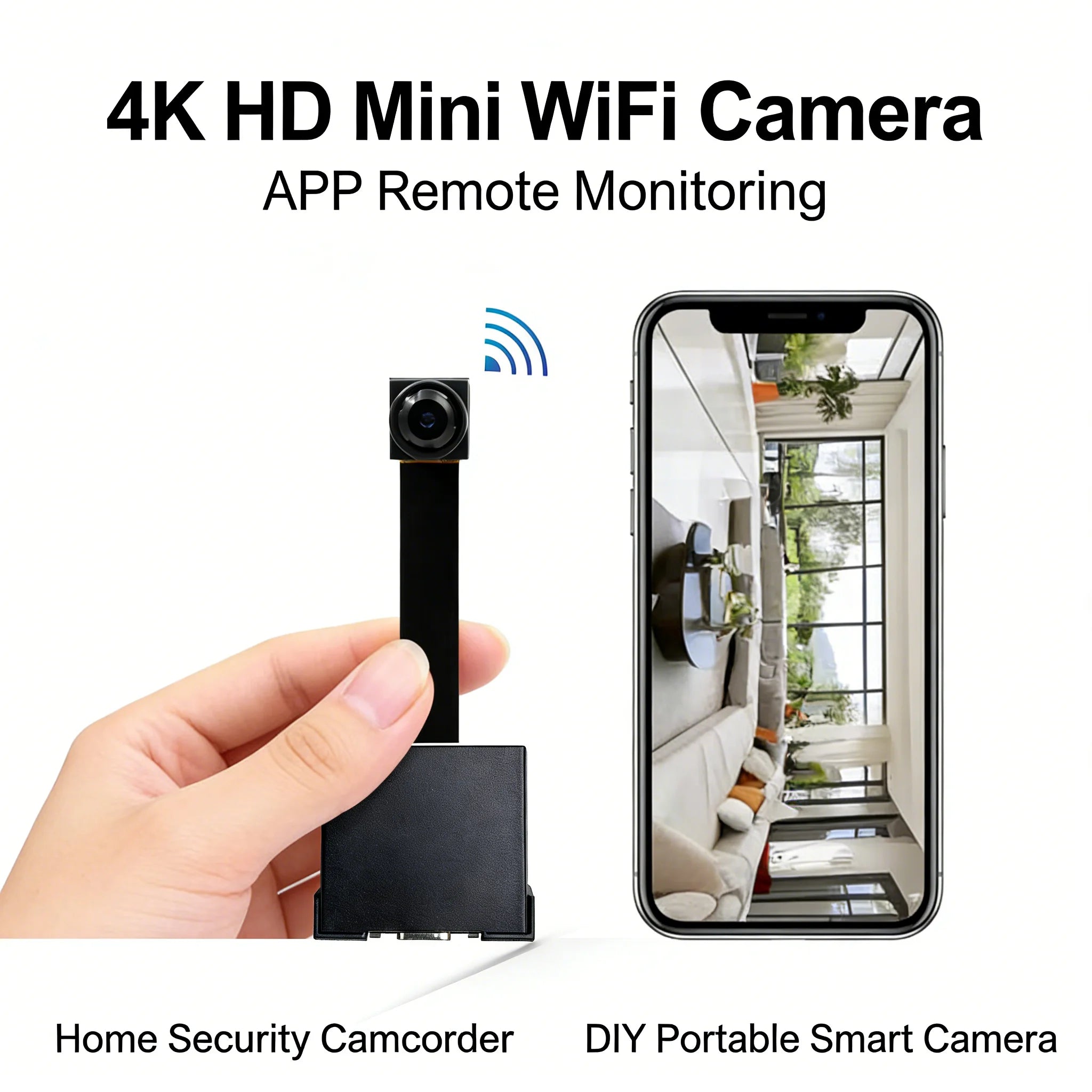 Mini cameră de securitate WiFi cu detectare a mișcării și vizualizare de la distanță