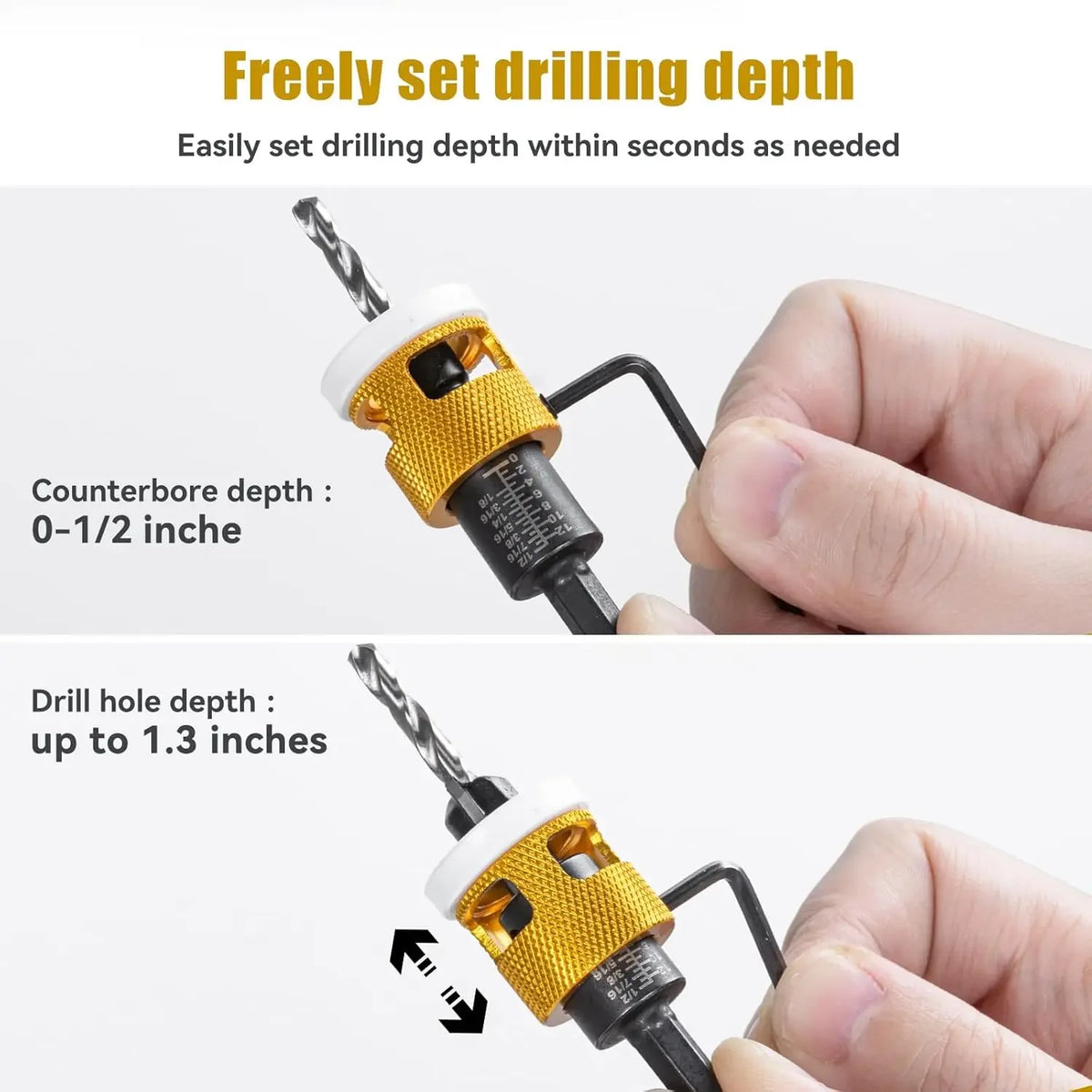 Adjustable Depth-Stop Countersink Sets