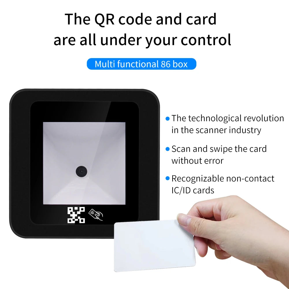 Lecteur de contrôle d'accès QR et RFID