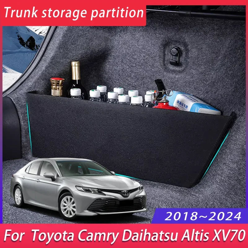 Pour Toyota Camry, Daihatsu Altis XV70 2018~2024, coffre de voiture, partition de rangement, boîte de rangement multifonctions, accessoires intérieurs auto