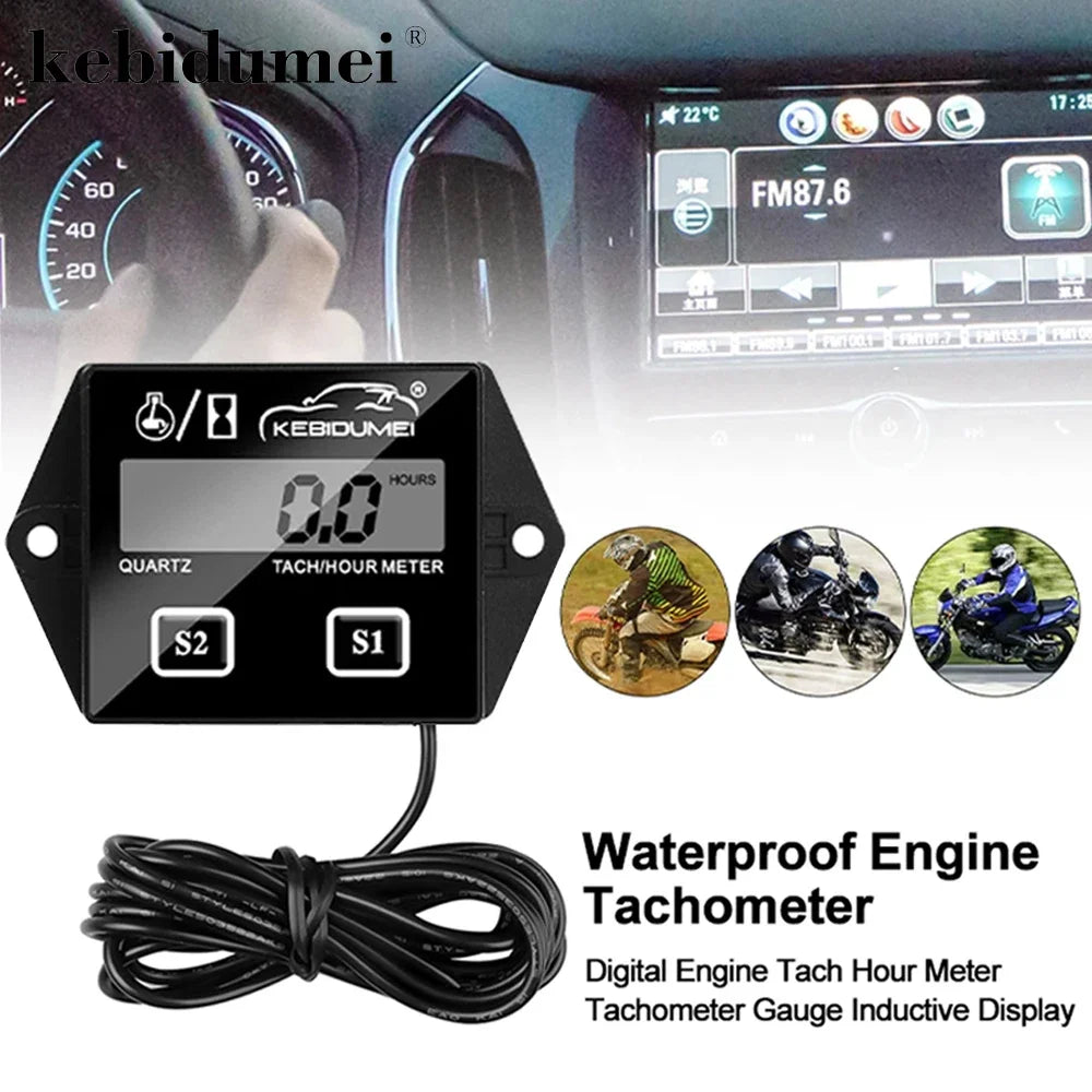 Inductive Engine Tachometer and Hour Meter