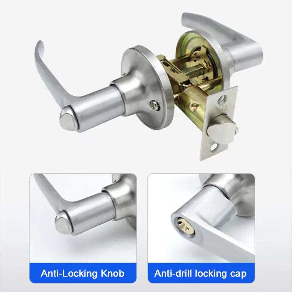 Keyed Door Lever Handle Set with 3 Keys