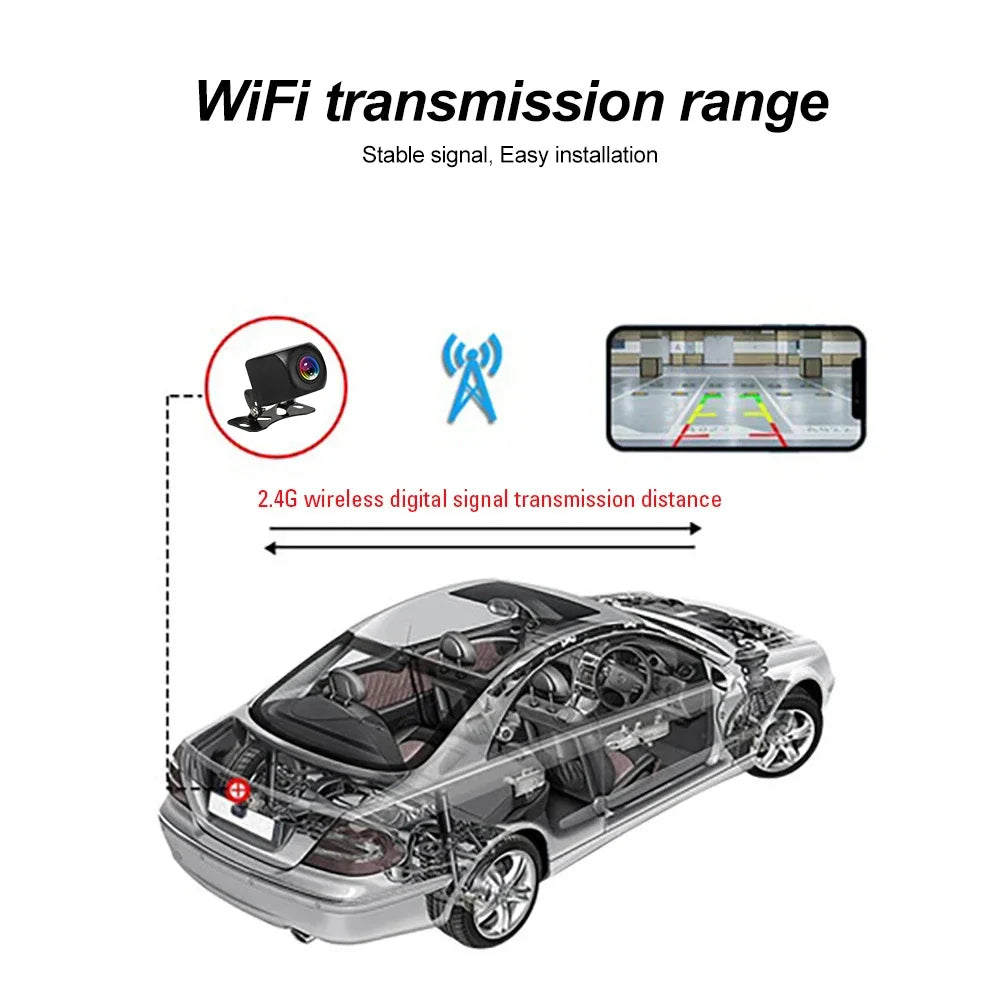 Wireless HD Rear View Camera 170 Degree Waterproof 12V 24V
