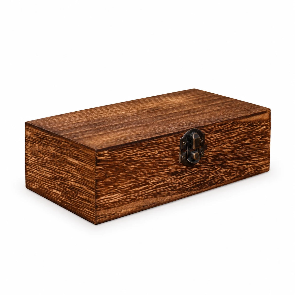 Wooden hinged keepsake box, selected finish or comparison views