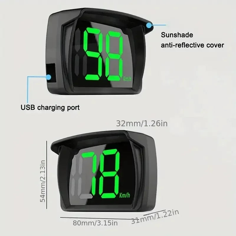 GPS Digital Speed Display - KM/H