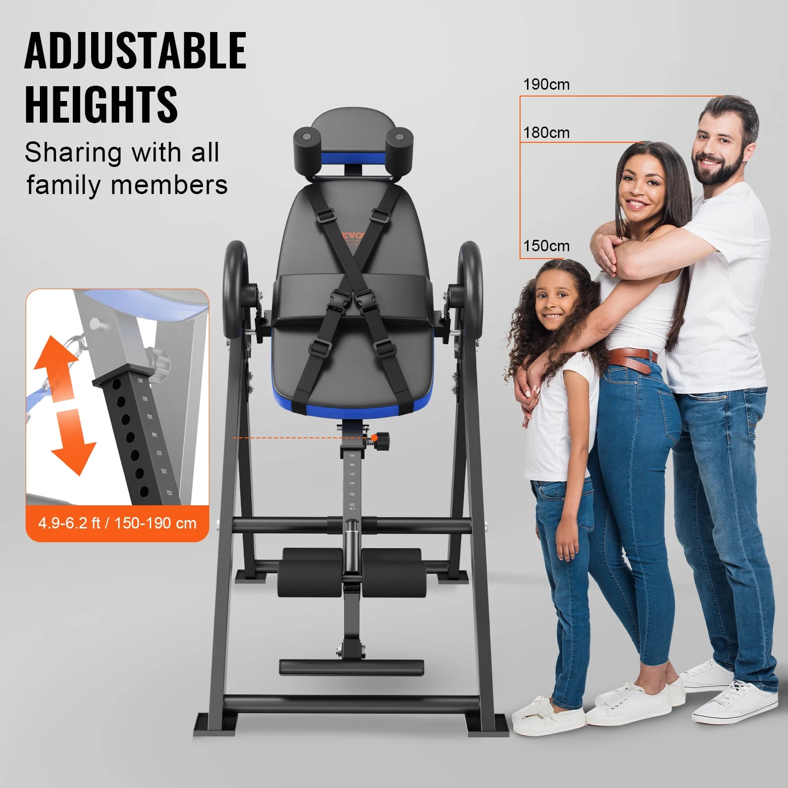 Heavy Duty Inversion Table Back Stretcher with Adjustable Height