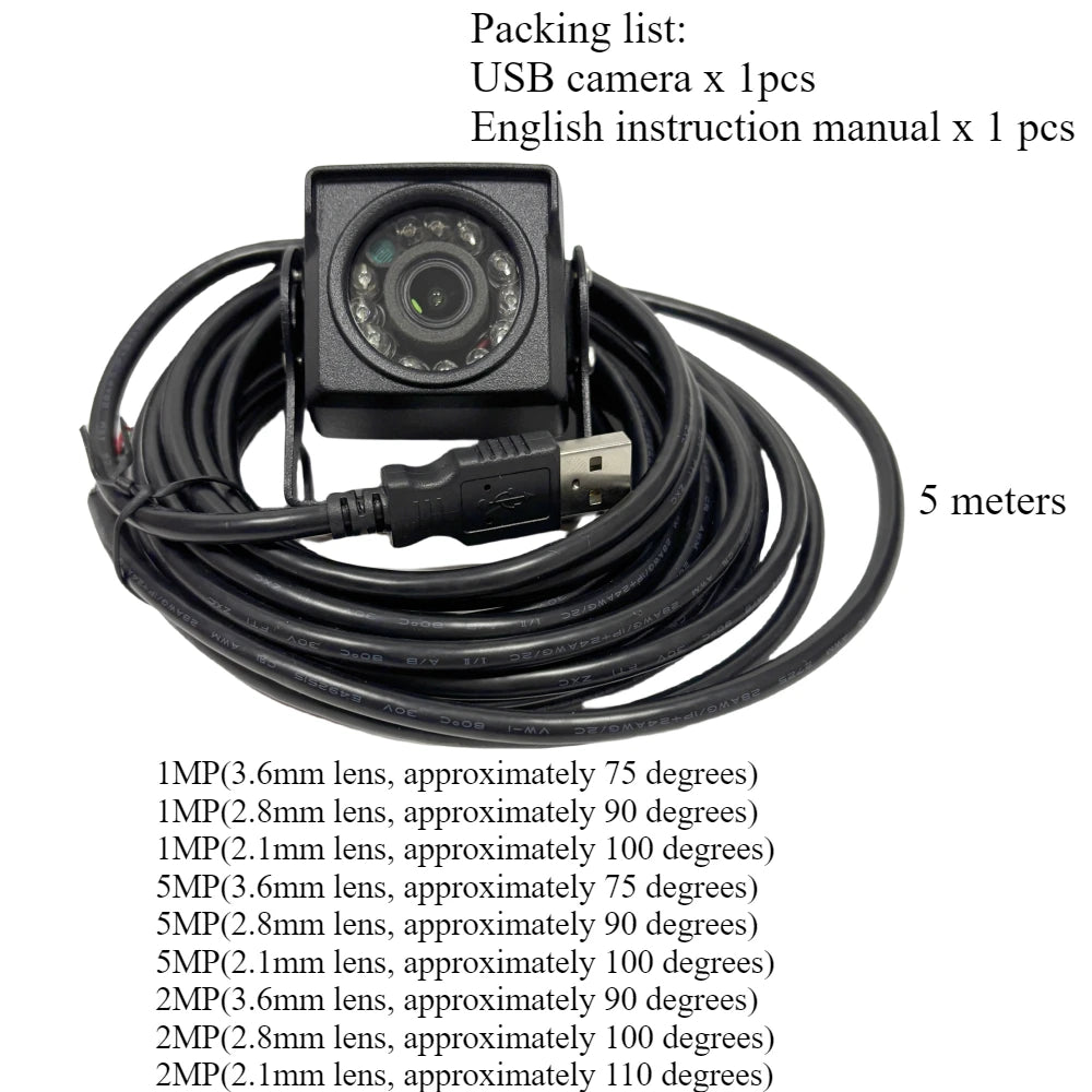 Type-c zunanji IP65 5MP 1080P 720P 940nm IR nočni vid spletna kamera vodoodporna mini USB kamera dashcam vozilo Android brez voznika