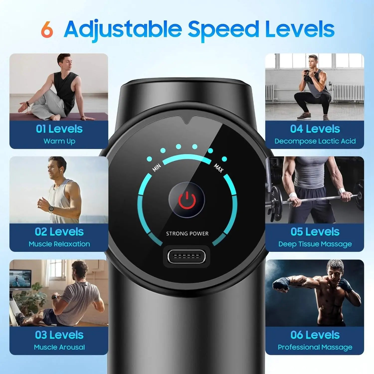 Deep Tissue Massage Gun for Muscle Relief Back Neck Body Massager