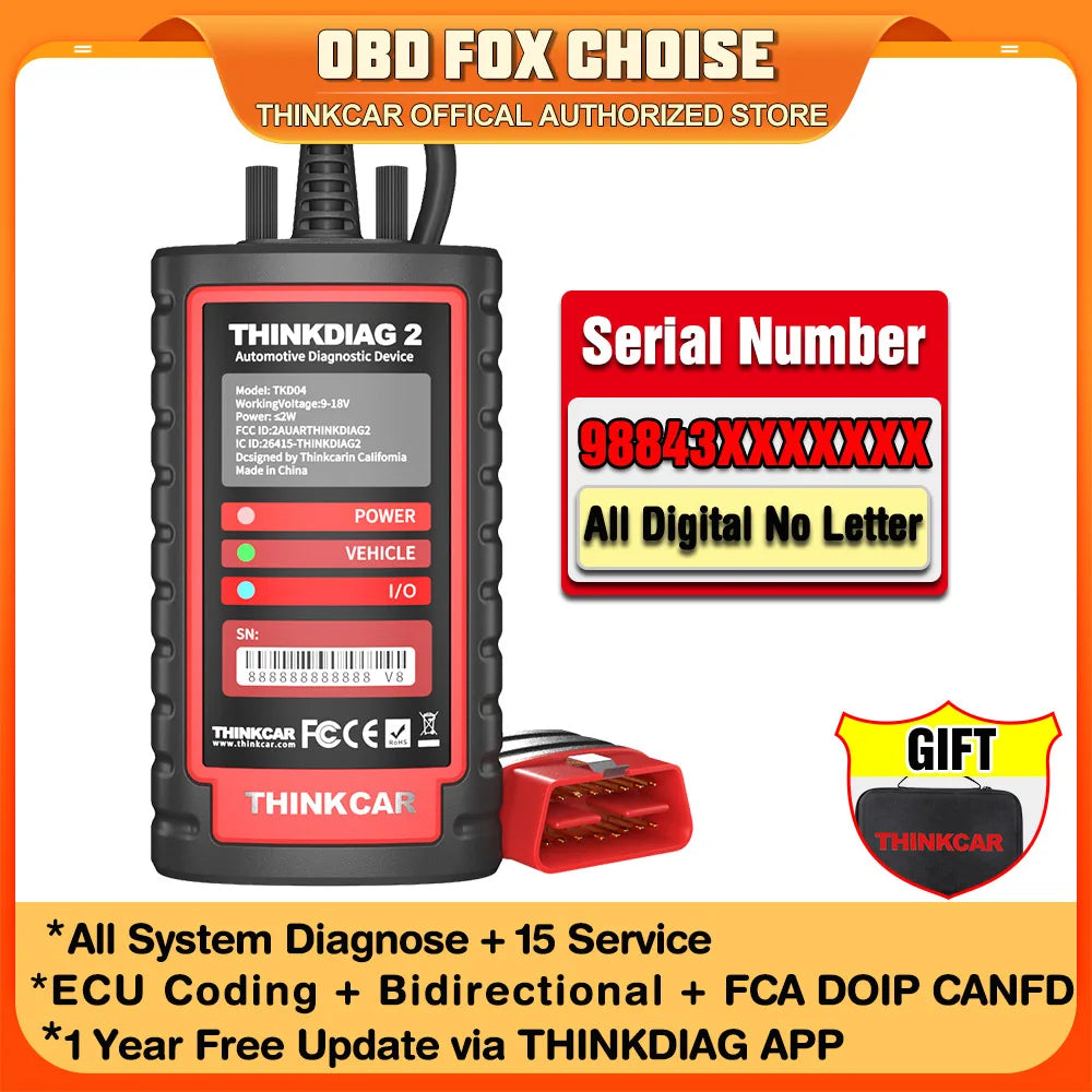 OBD2 Diagnostic Scanner with ECU Coding and Active Test