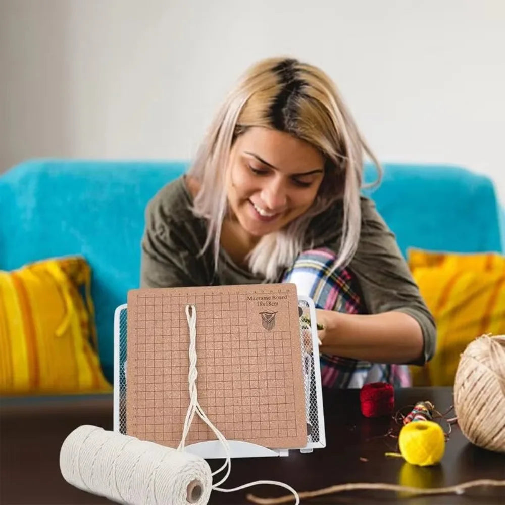 Macrame Board with Adjustable Stand & Clips