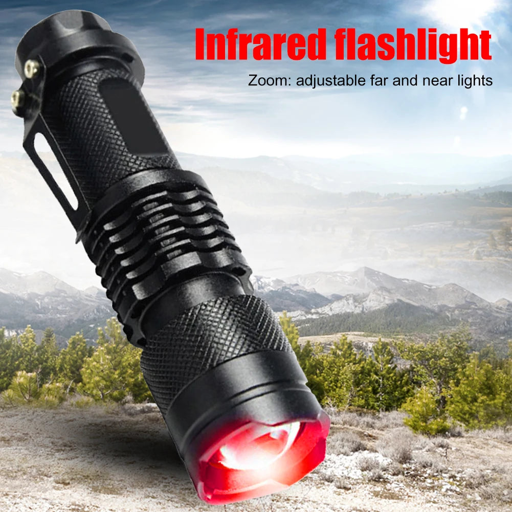 Lanterna de feixe vermelho de 670 nm com zoom ajustável