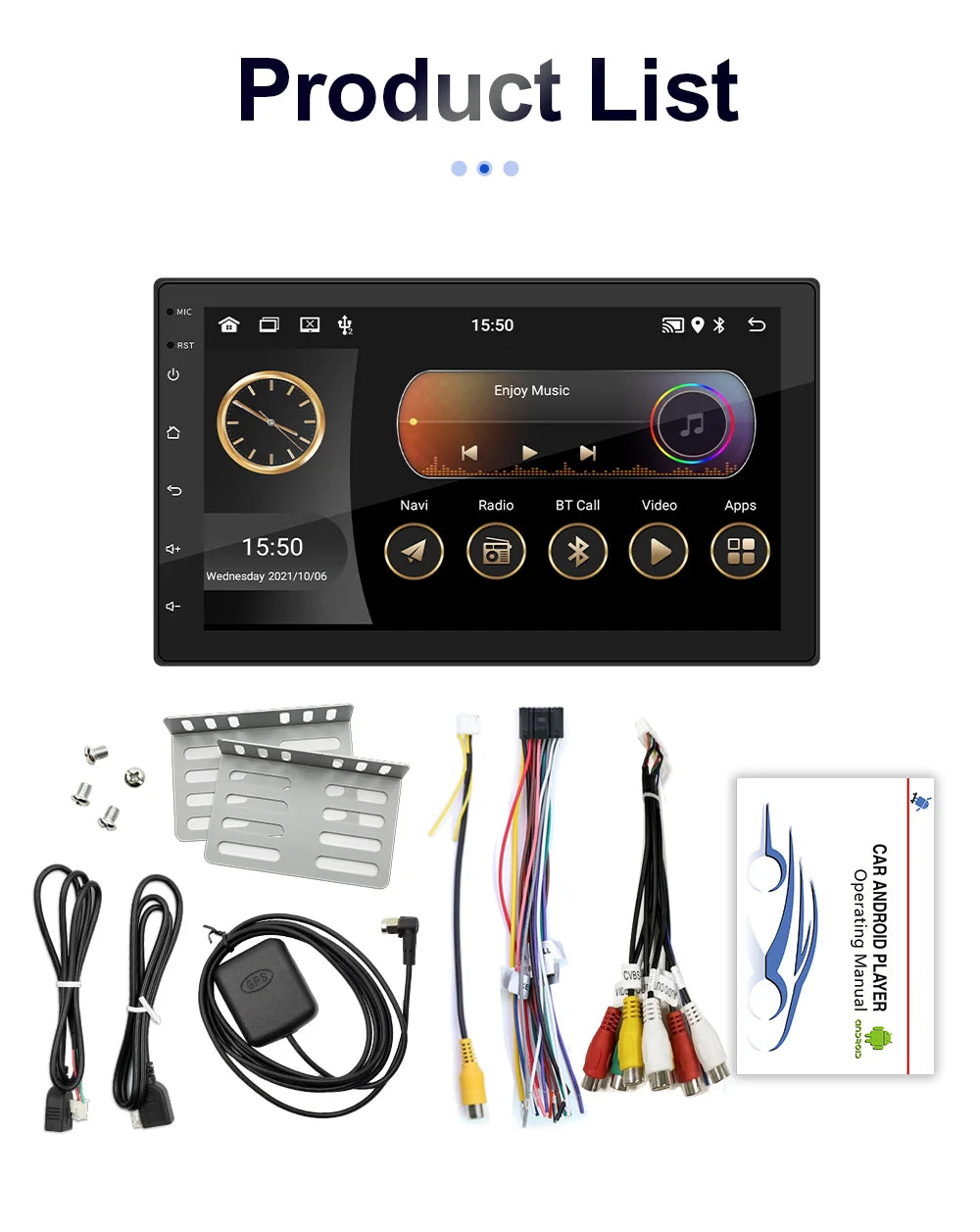 7/9/10 Zoll Universal Android 13 Autoradio 32G/64G Autoradio Android 2 Din Car Radio GPS BT Zentrale Multimedia Intelligente Fahrzeugssysteme
