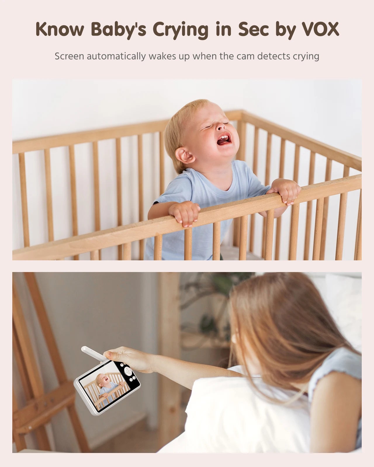 ANNKE 5" Wireless Baby Monitor with Night Vision and Audio