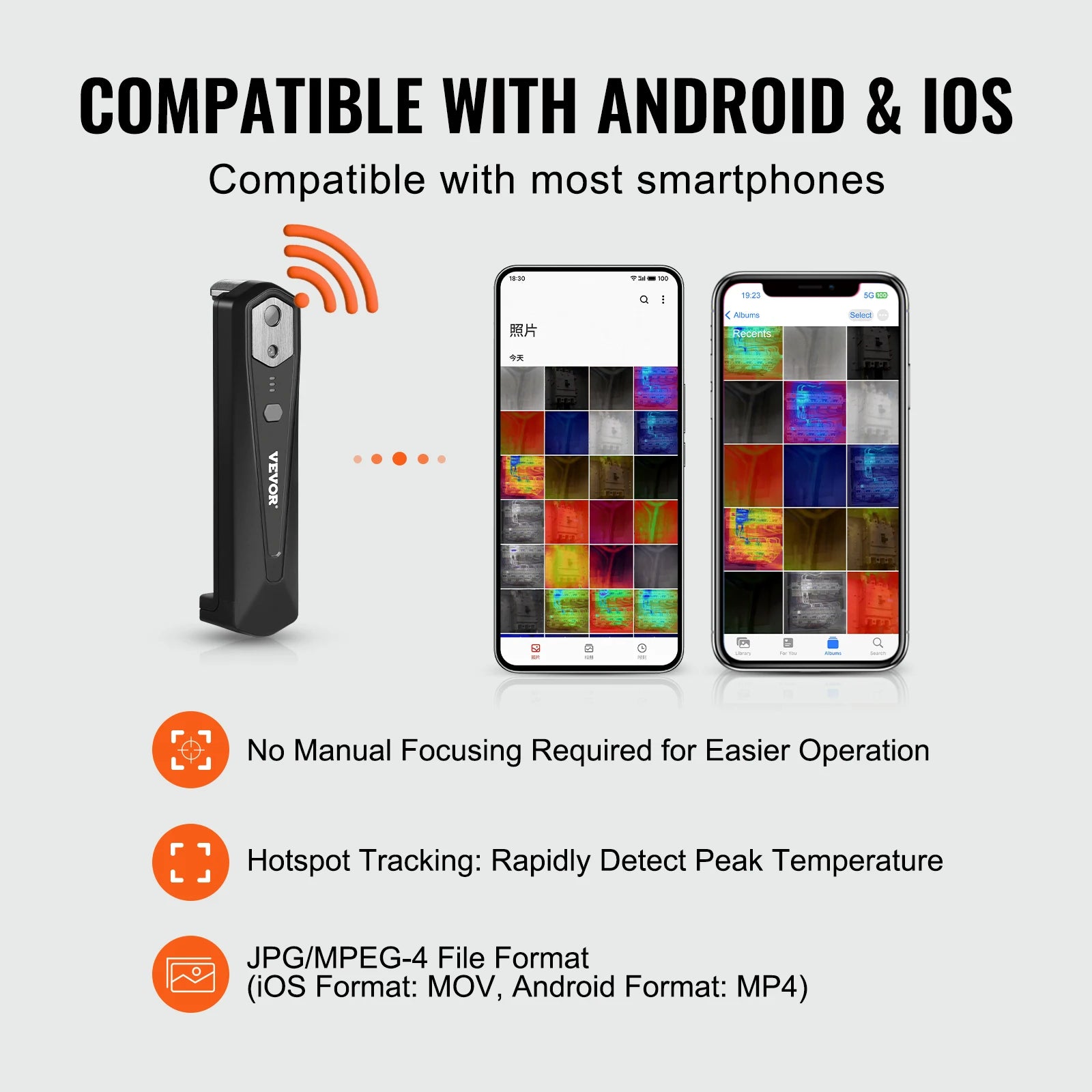 Wireless Thermal Imaging Camera 256x192 for iOS & Android