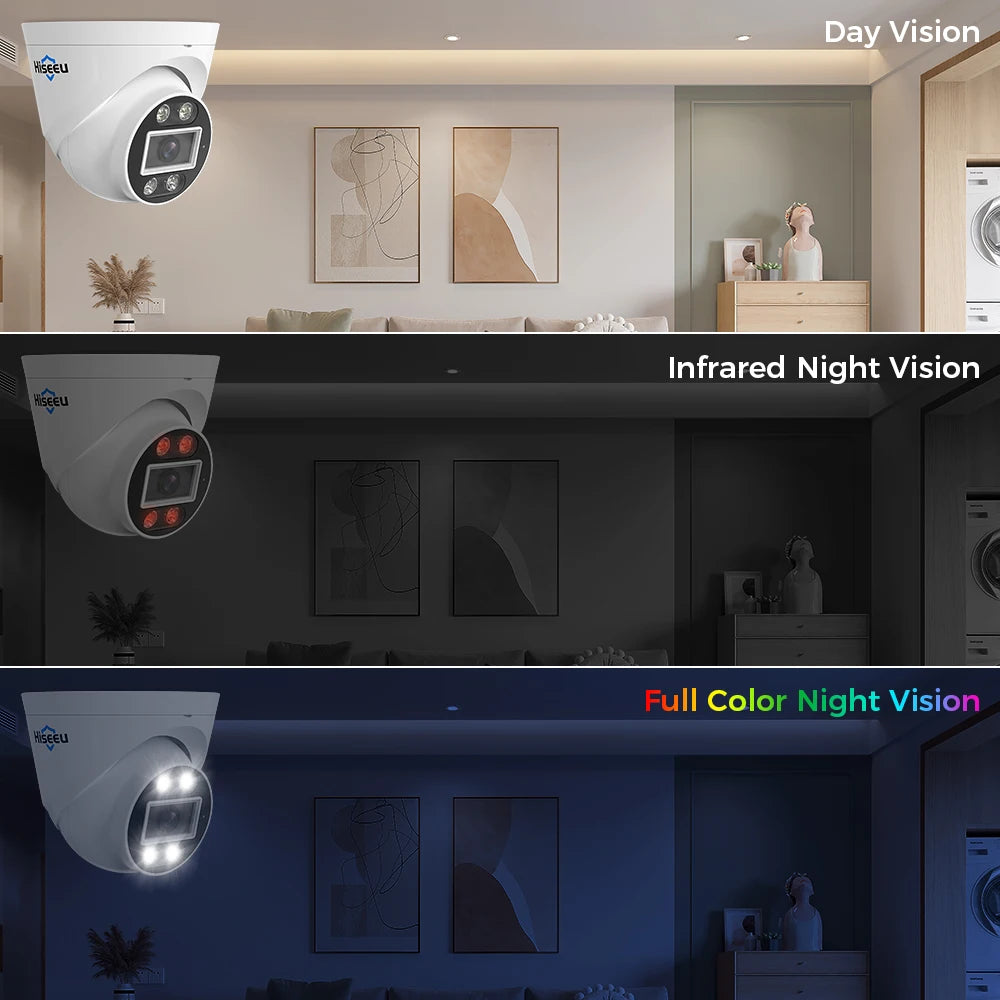 4K PoE Dome Security Camera with Face Detection