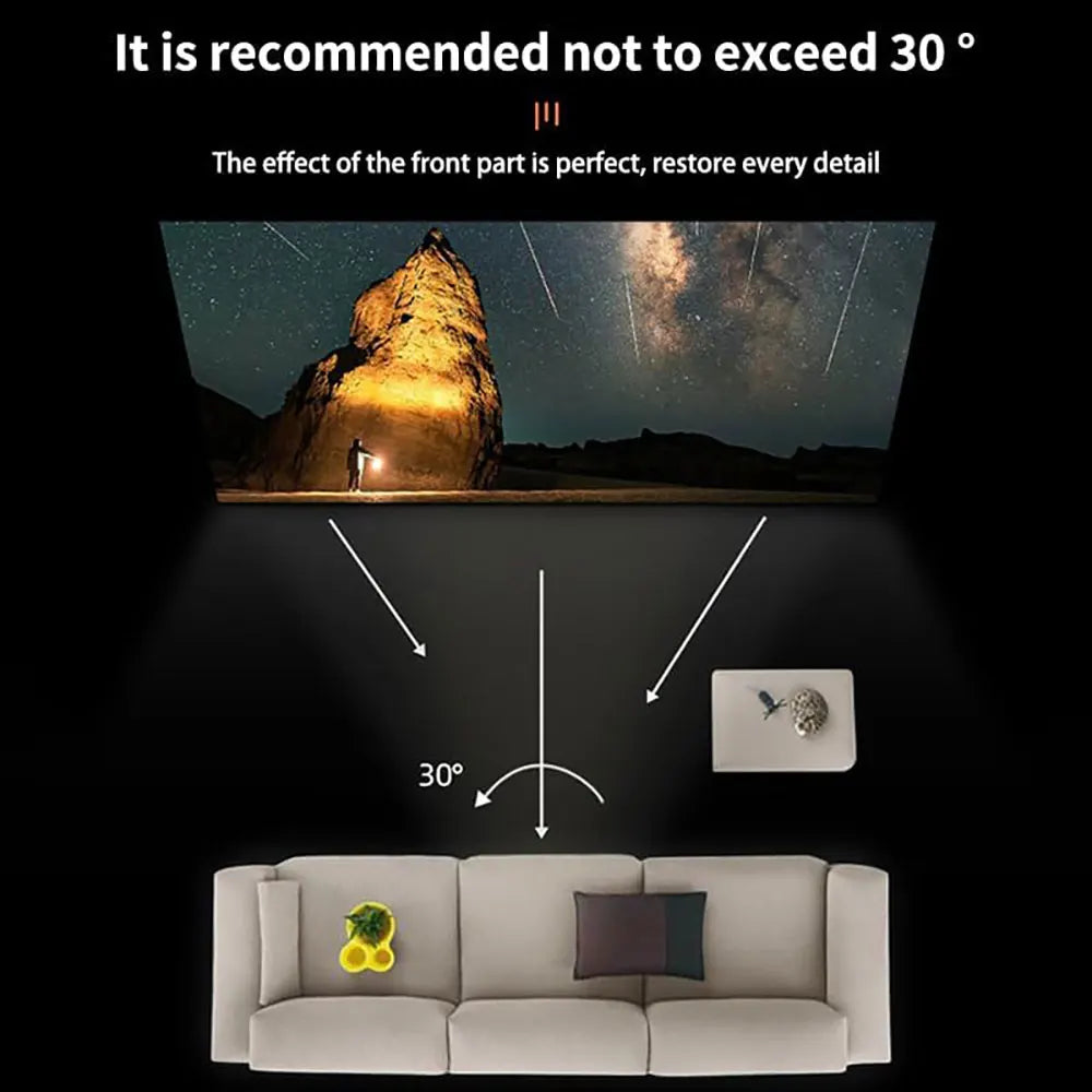 LEJIADA New 16:9 Anti-Light Easy Installation Free Projector Screen Metal Grey Portable ±30° Wide Viewing Angle Home 60-133 Inch