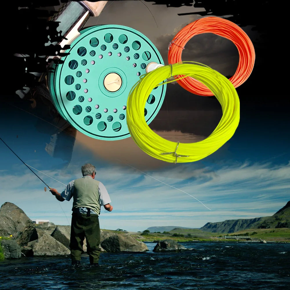 100ft, 1F-8F Weight Forward Floating Fly Fishing Line Fluo Front Welded Loop Fly Line, Fishing Goods, Pesca, Accessories