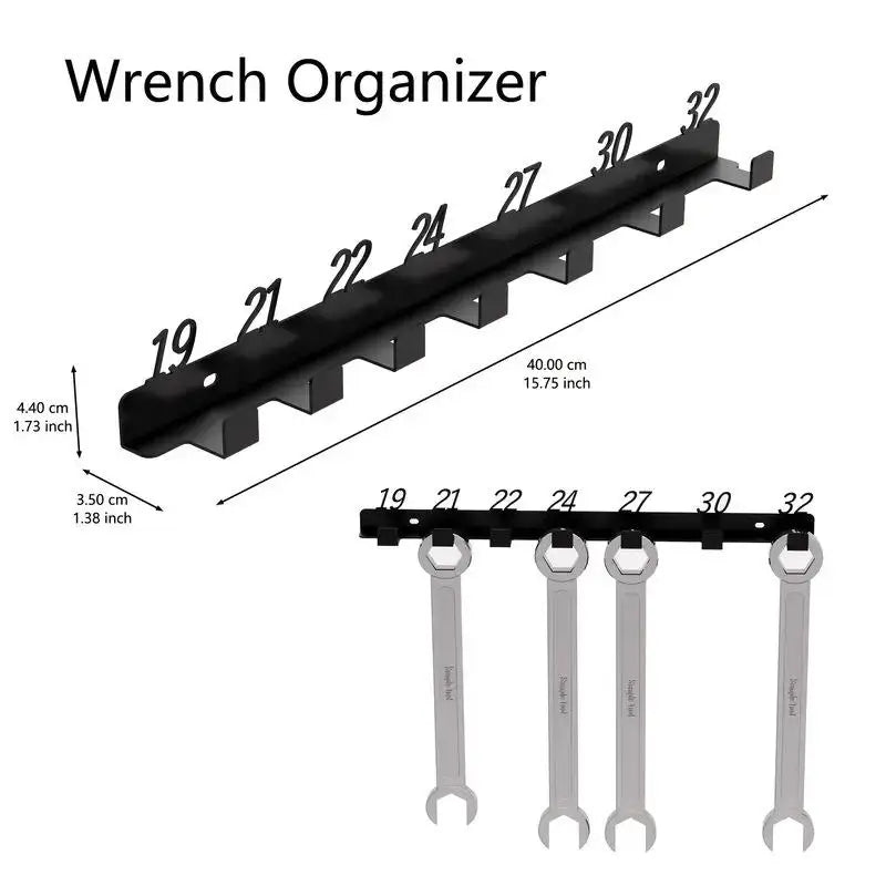Numbered Wall-Mount Wrench Organiser Hooks