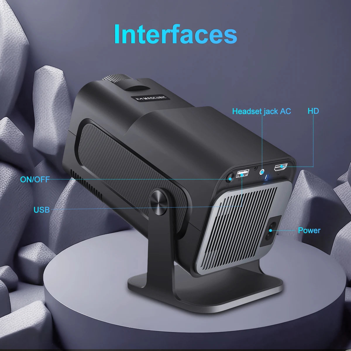 Magcubic HY320 4K Wsparcie Rodzimy 1080P Projektor Android